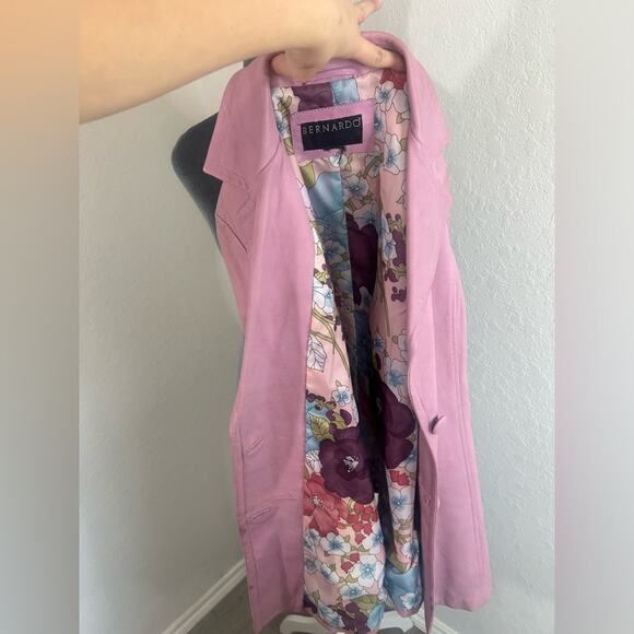 90 Y2K blazer- leathered - light dusty pink- rose- missing size tag- some spots2 - Picture 2 of 16